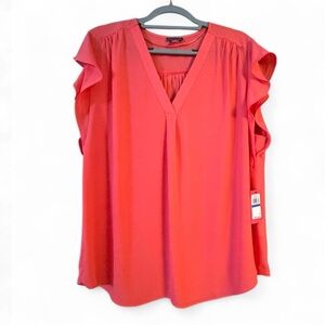 Vince Camuto Coral Ruffle Sleeve Blouse